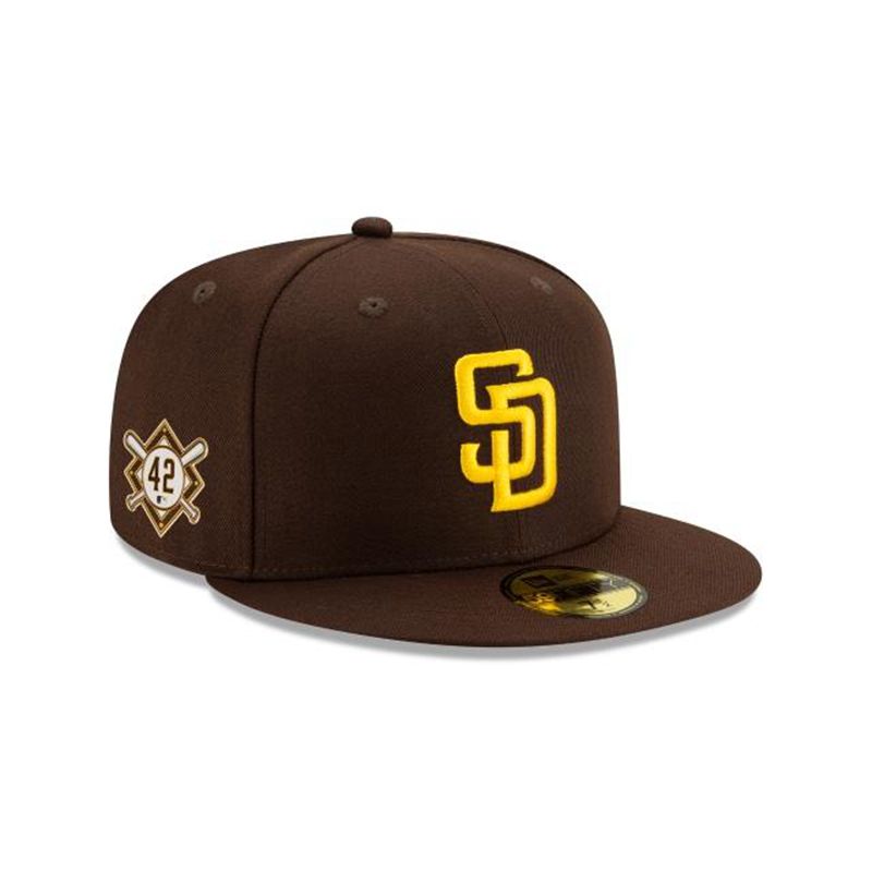 MLB San Diego Padres Jackie Robinson Day 59Fifty Fitted (FIZ3762) - Brown New Era Caps